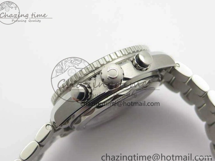 0120 FastDry Planet Ocean Master Chrono SS OM 1:1 Best Edition Black Dial On SS Bracelet A9900 V 8112